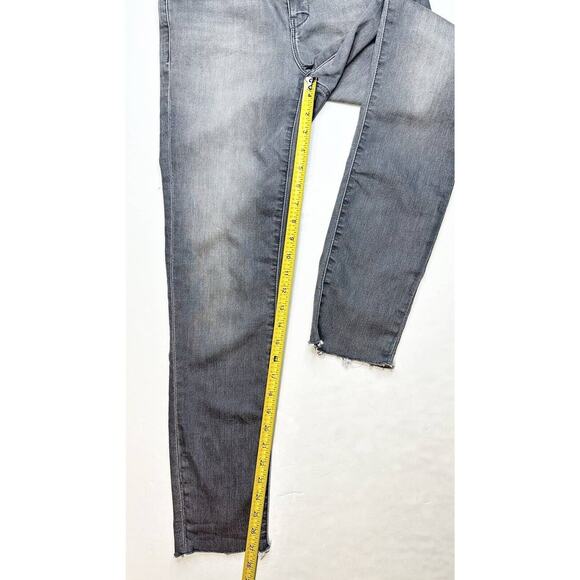 Athleta Skinny Ankle Jeans Womens 6 Gray Sculptek Stretch Denim Raw Hem Fray - Picture 6 of 10